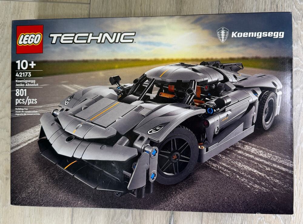 LEGO Technic Koenigsegg Jesko Absolut 42173 Grey Hypercar 801pc New Sealed